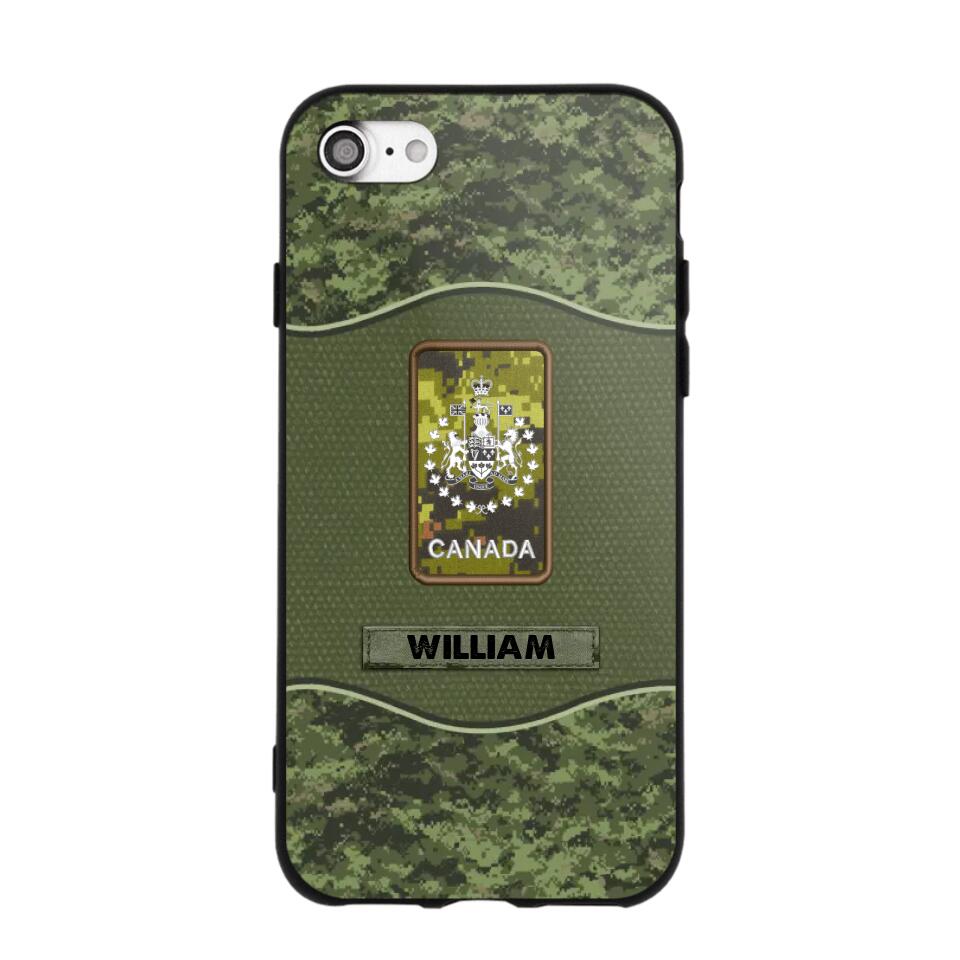 Personalized Canadian Veterans/Soldier Camo Phone Case Printed 22OCT-HY05