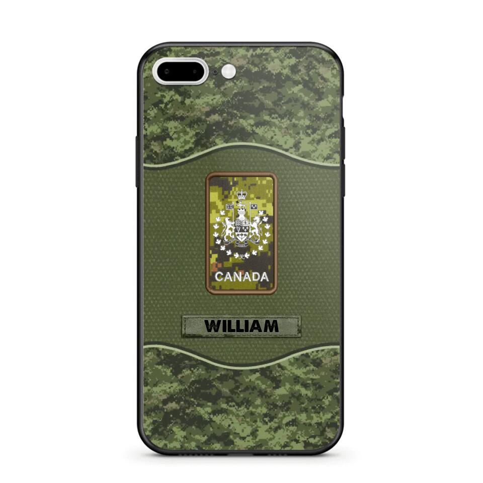 Personalized Canadian Veterans/Soldier Camo Phone Case Printed 22OCT-HY05