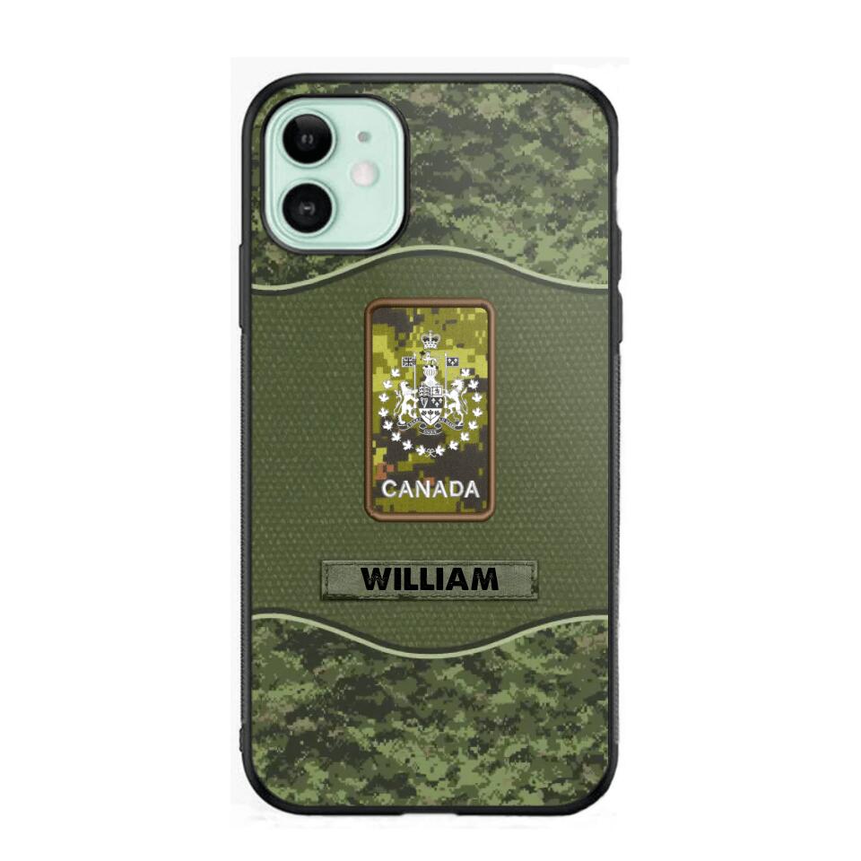 Personalized Canadian Veterans/Soldier Camo Phone Case Printed 22OCT-HY05