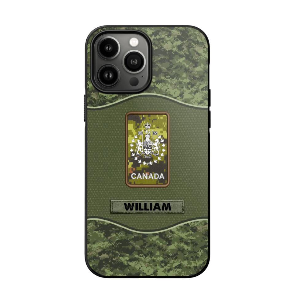 Personalized Canadian Veterans/Soldier Camo Phone Case Printed 22OCT-HY05