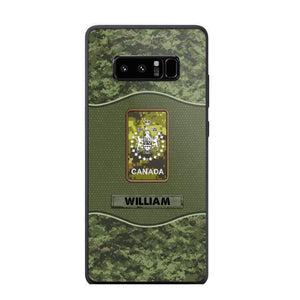 Personalized Canadian Veterans/Soldier Camo Phone Case Printed 22OCT-HY05