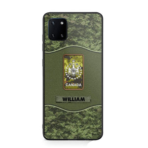 Personalized Canadian Veterans/Soldier Camo Phone Case Printed 22OCT-HY05