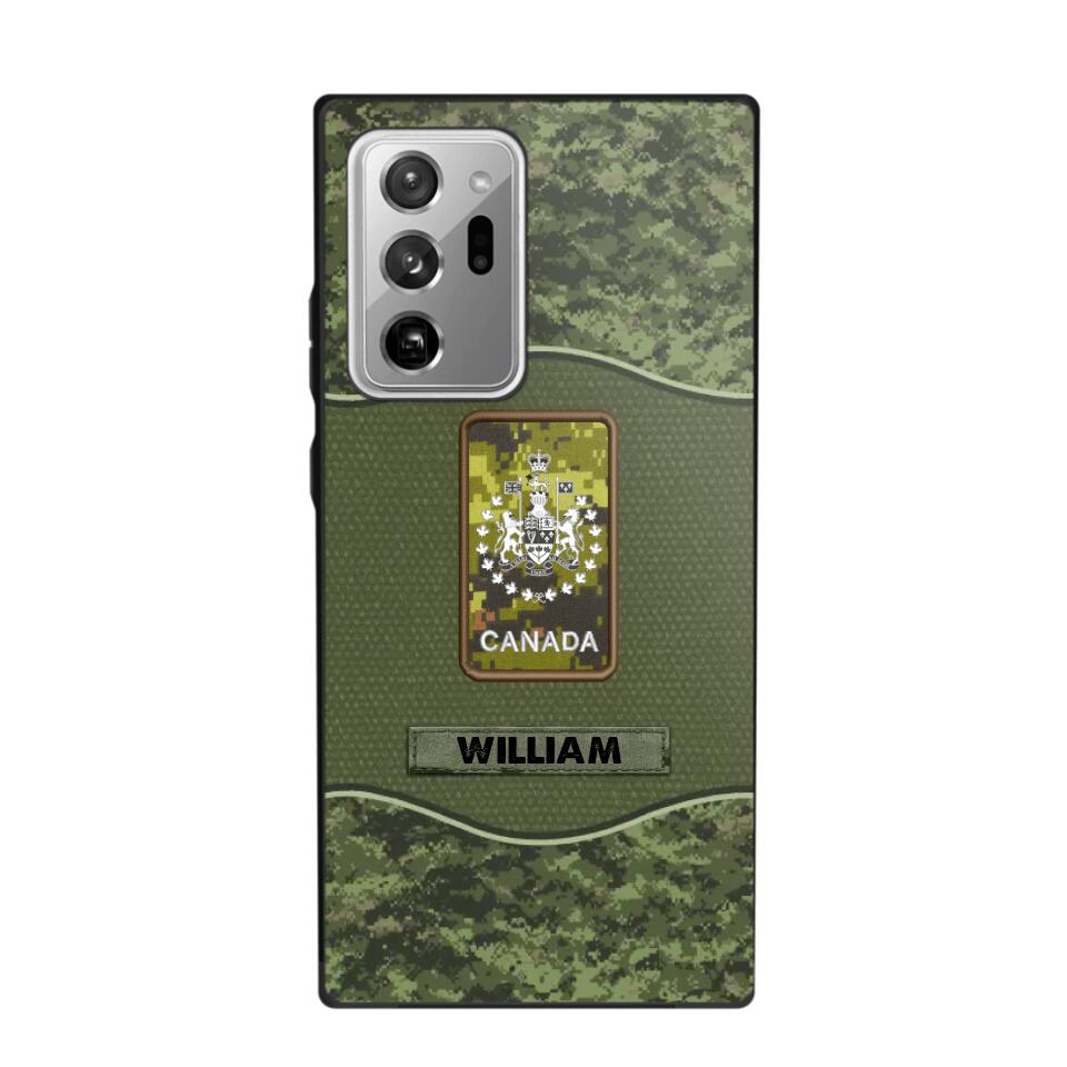 Personalized Canadian Veterans/Soldier Camo Phone Case Printed 22OCT-HY05