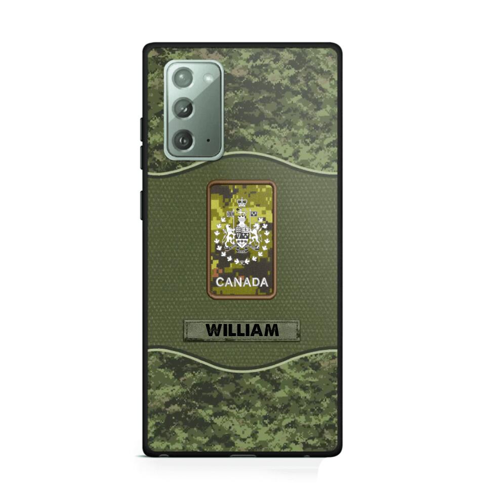 Personalized Canadian Veterans/Soldier Camo Phone Case Printed 22OCT-HY05