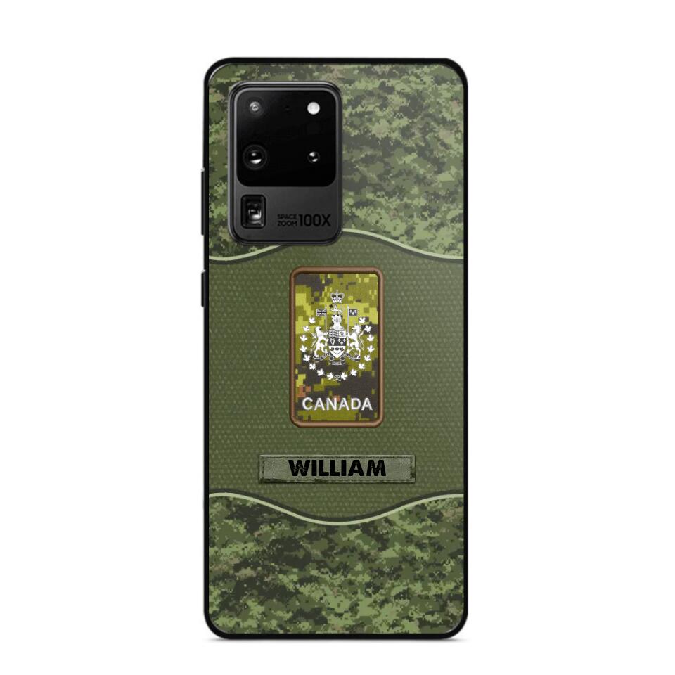 Personalized Canadian Veterans/Soldier Camo Phone Case Printed 22OCT-HY05