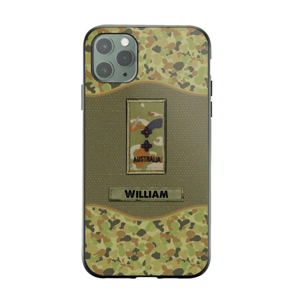 Personalized Australian Veterans/Soldier Camo Phone Case Printed 22OCT-HY05