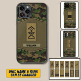 Personalized Swiss Veterans/Soldier Camo Phone Case Printed 22OCT-HY05