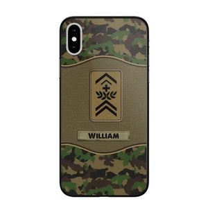 Personalized Swiss Veterans/Soldier Camo Phone Case Printed 22OCT-HY05