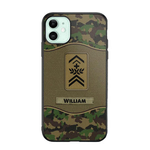 Personalized Swiss Veterans/Soldier Camo Phone Case Printed 22OCT-HY05