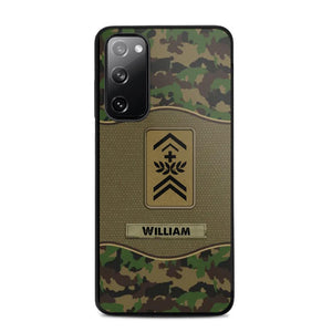 Personalized Swiss Veterans/Soldier Camo Phone Case Printed 22OCT-HY05