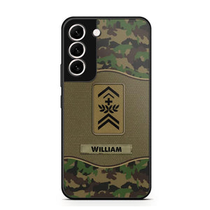 Personalized Swiss Veterans/Soldier Camo Phone Case Printed 22OCT-HY05