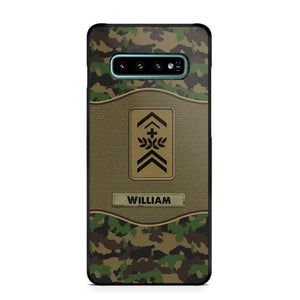 Personalized Swiss Veterans/Soldier Camo Phone Case Printed 22OCT-HY05