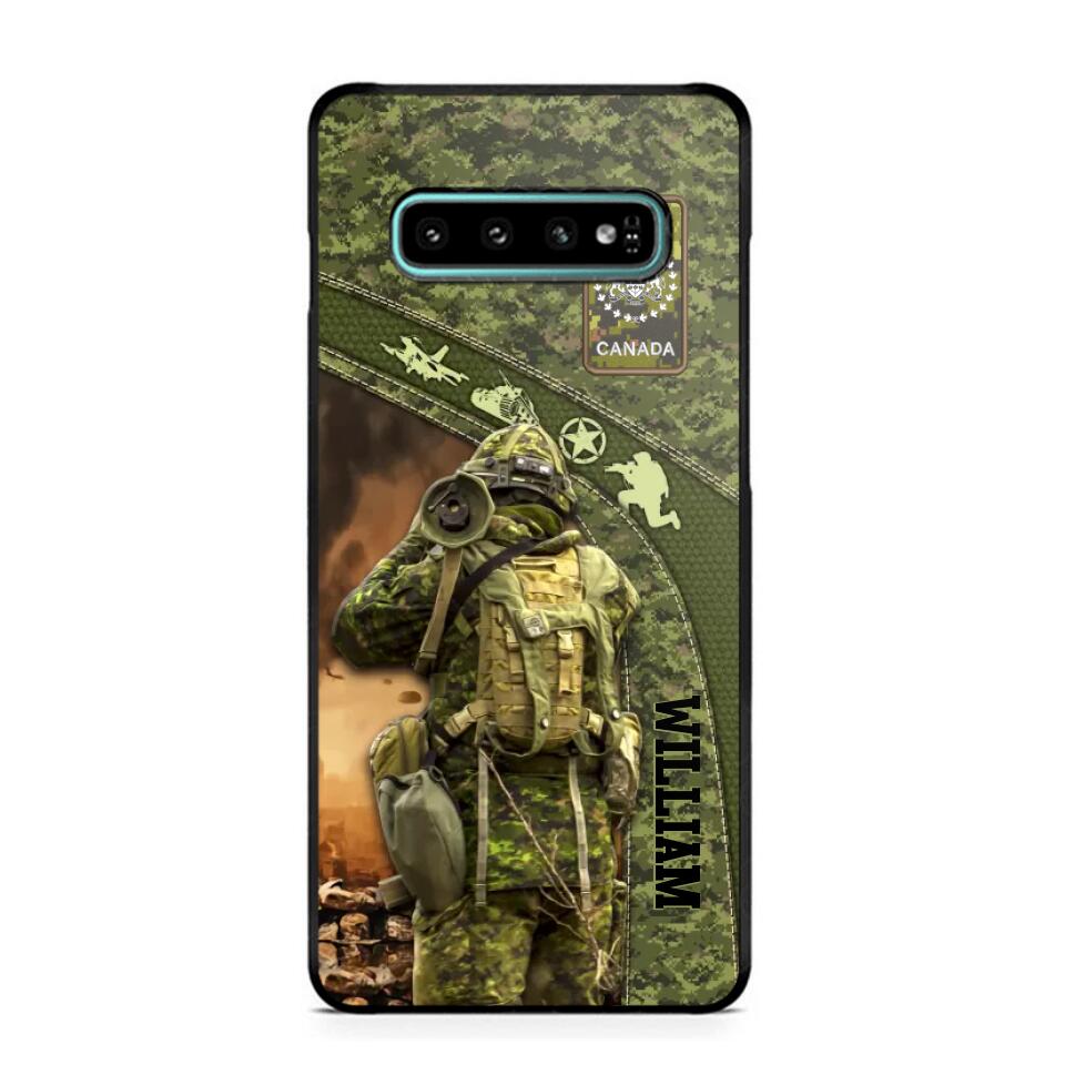 Personalized Canadian Veterans/Soldier Camo Phone Case Printed 22OCT-HQ05