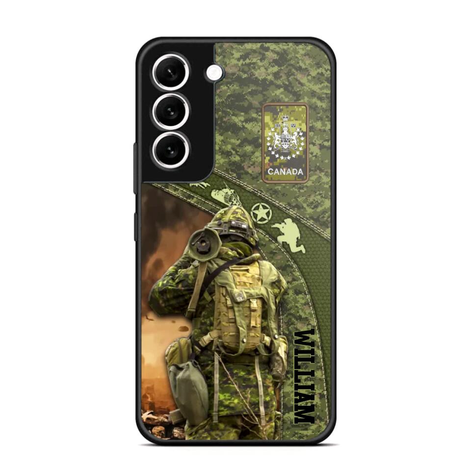 Personalized Canadian Veterans/Soldier Camo Phone Case Printed 22OCT-HQ05