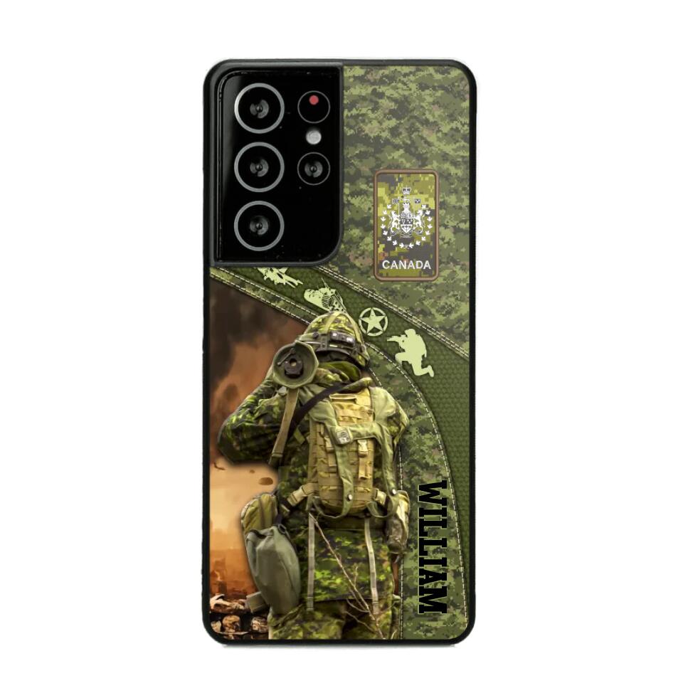 Personalized Canadian Veterans/Soldier Camo Phone Case Printed 22OCT-HQ05