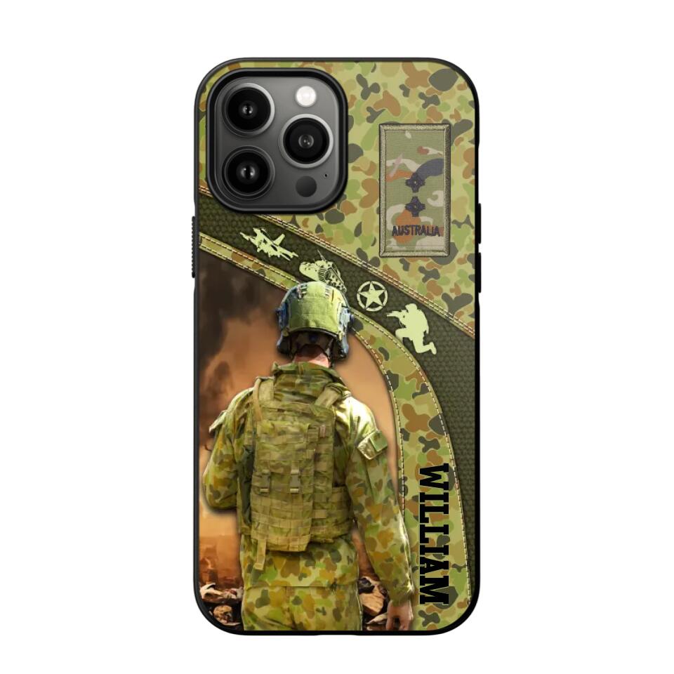 Personalized Australian Veterans/Soldier Camo Phone Case Printed 22OCT-HQ05