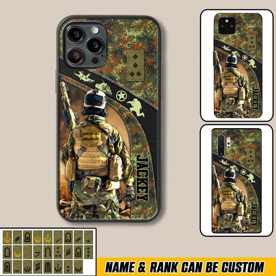 Personalized German Veterans/Soldier Camo Phone Case Printed 22OCT-HQ05