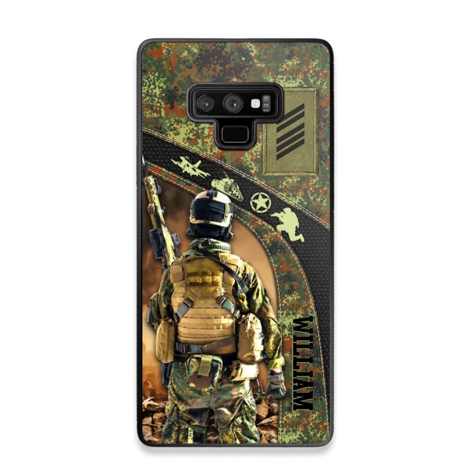 Personalized German Veterans/Soldier Camo Phone Case Printed 22OCT-HQ05