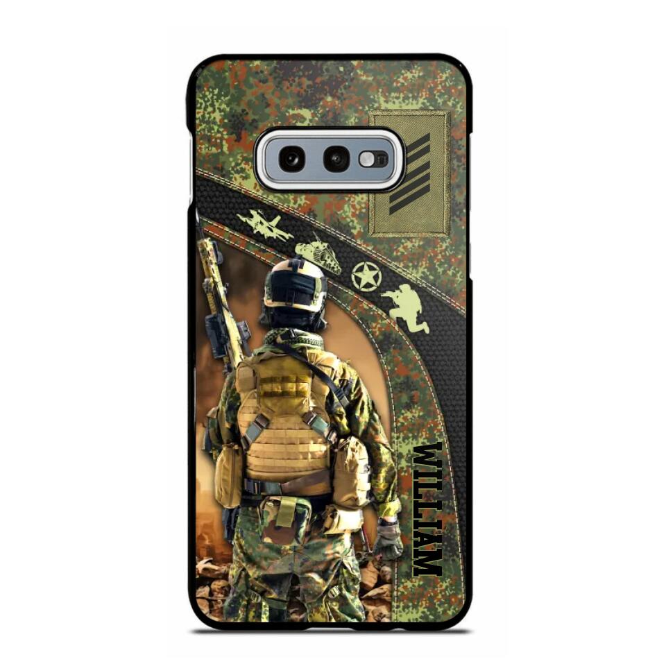 Personalized German Veterans/Soldier Camo Phone Case Printed 22OCT-HQ05