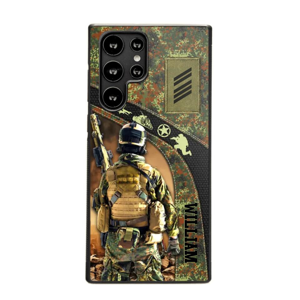 Personalized German Veterans/Soldier Camo Phone Case Printed 22OCT-HQ05