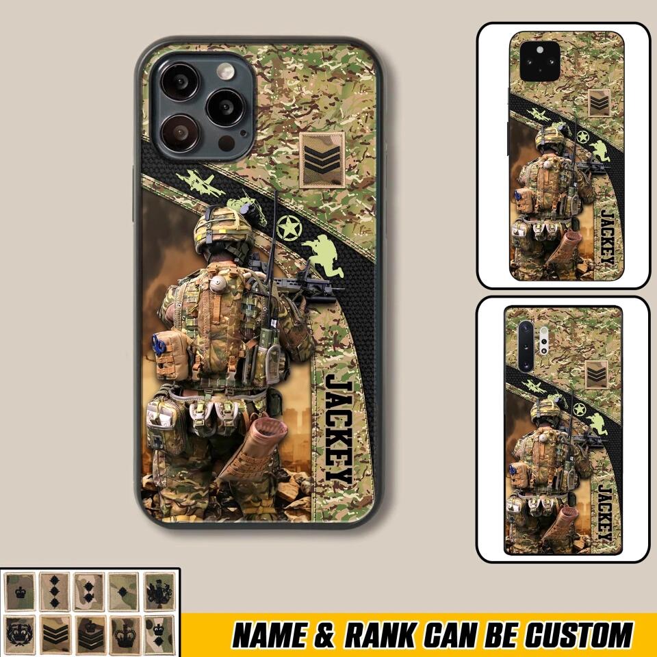 Personalized British Veterans/Soldier Camo Phone Case Printed 22OCT-HQ05