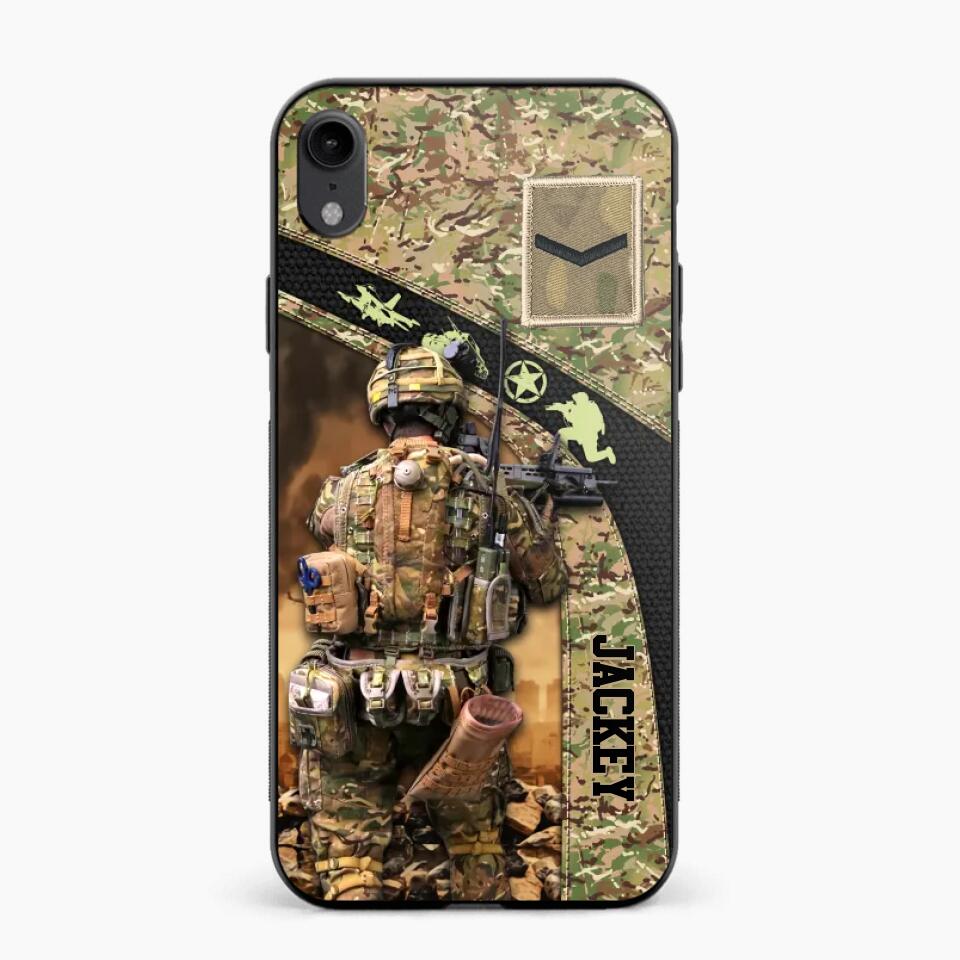 Personalized British Veterans/Soldier Camo Phone Case Printed 22OCT-HQ05