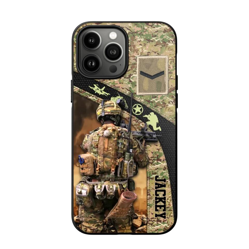 Personalized British Veterans/Soldier Camo Phone Case Printed 22OCT-HQ05