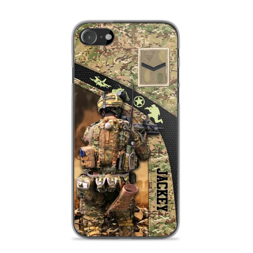 Personalized British Veterans/Soldier Camo Phone Case Printed 22OCT-HQ05