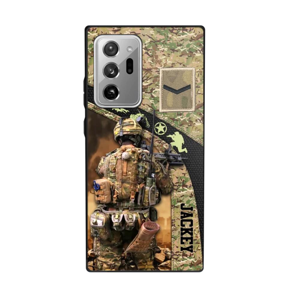 Personalized British Veterans/Soldier Camo Phone Case Printed 22OCT-HQ05