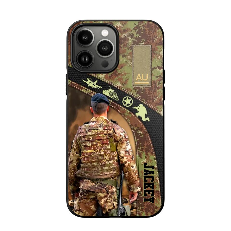 Personalized Italian Veterans/Soldier Camo Phone Case Printed 22OCT-HQ05