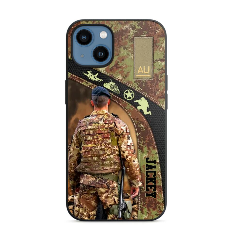 Personalized Italian Veterans/Soldier Camo Phone Case Printed 22OCT-HQ05