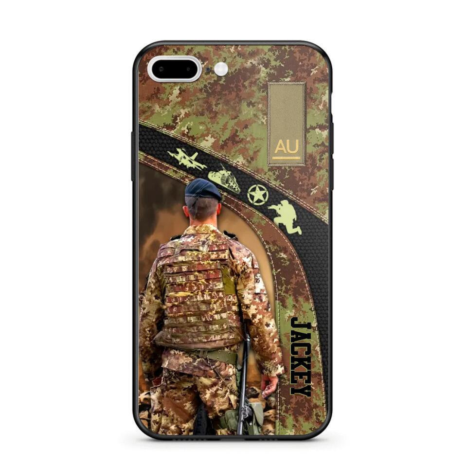 Personalized Italian Veterans/Soldier Camo Phone Case Printed 22OCT-HQ05