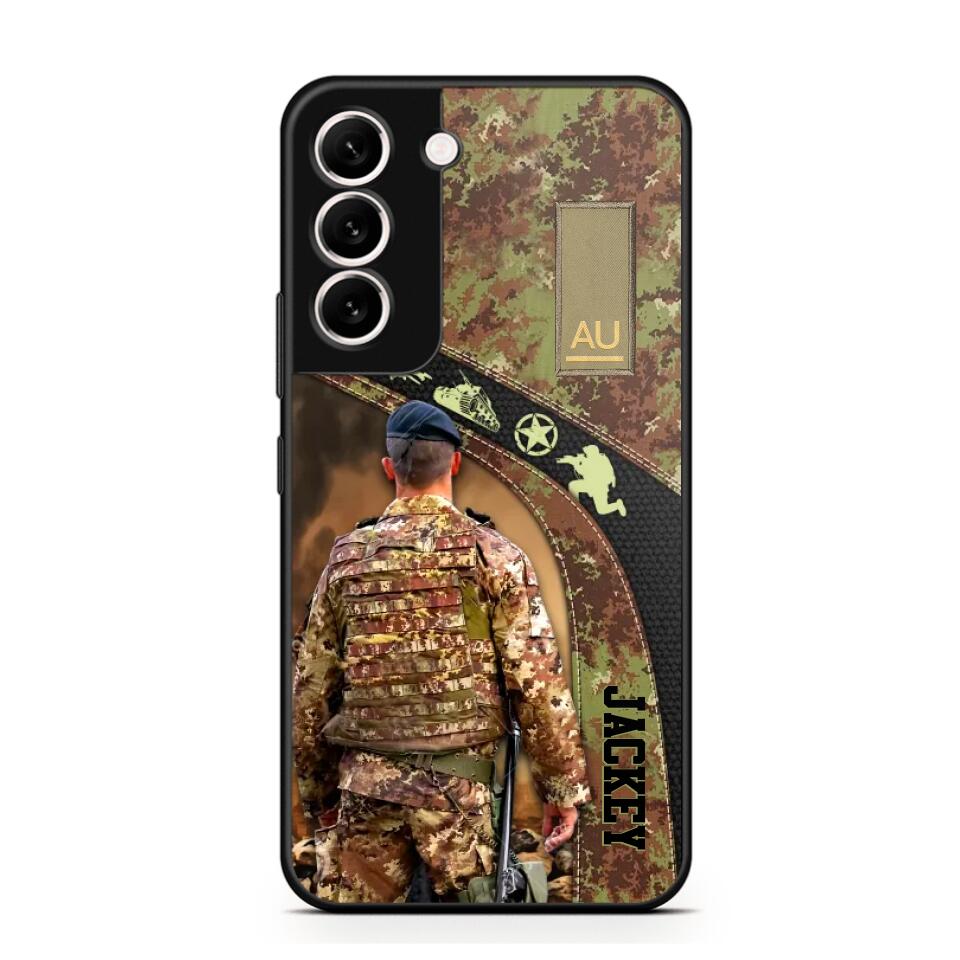 Personalized Italian Veterans/Soldier Camo Phone Case Printed 22OCT-HQ05