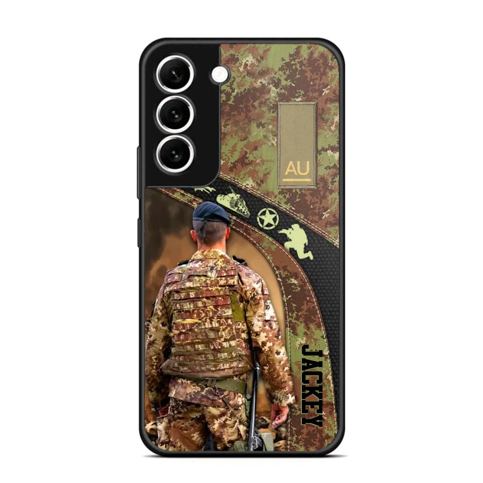 Personalized Italian Veterans/Soldier Camo Phone Case Printed 22OCT-HQ05