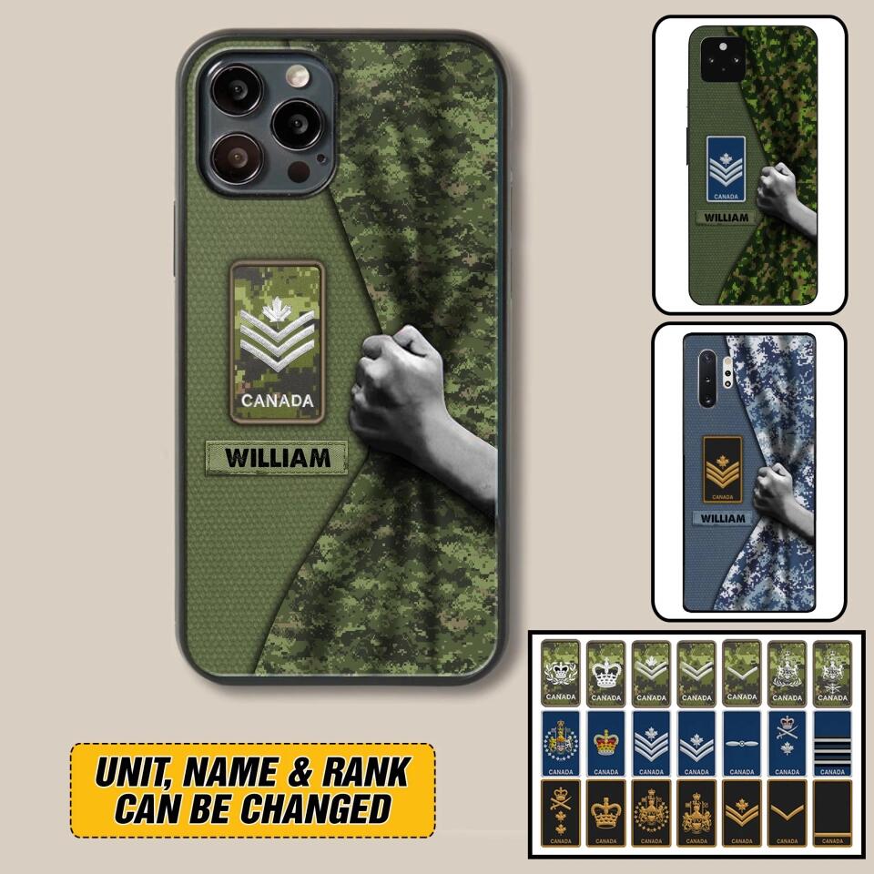 Personalized Canadian Veterans/Soldier Camo Phone Case Printed 22OCT-HY06