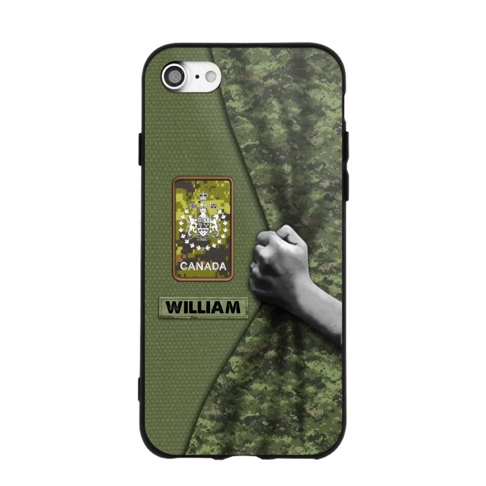 Personalized Canadian Veterans/Soldier Camo Phone Case Printed 22OCT-HY06