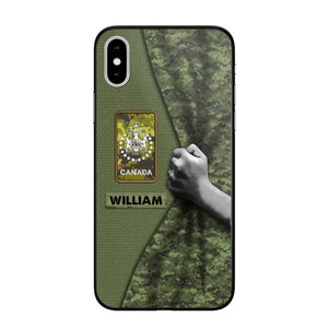 Personalized Canadian Veterans/Soldier Camo Phone Case Printed 22OCT-HY06