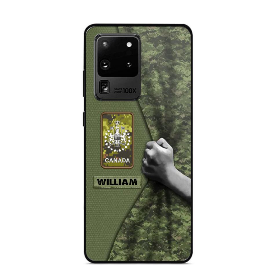 Personalized Canadian Veterans/Soldier Camo Phone Case Printed 22OCT-HY06