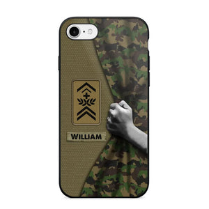 Personalized Swiss Veterans/Soldier Camo Phone Case Printed 22OCT-HY06