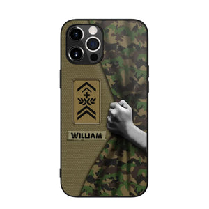 Personalized Swiss Veterans/Soldier Camo Phone Case Printed 22OCT-HY06