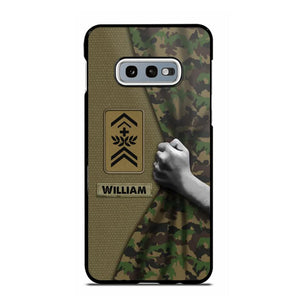 Personalized Swiss Veterans/Soldier Camo Phone Case Printed 22OCT-HY06