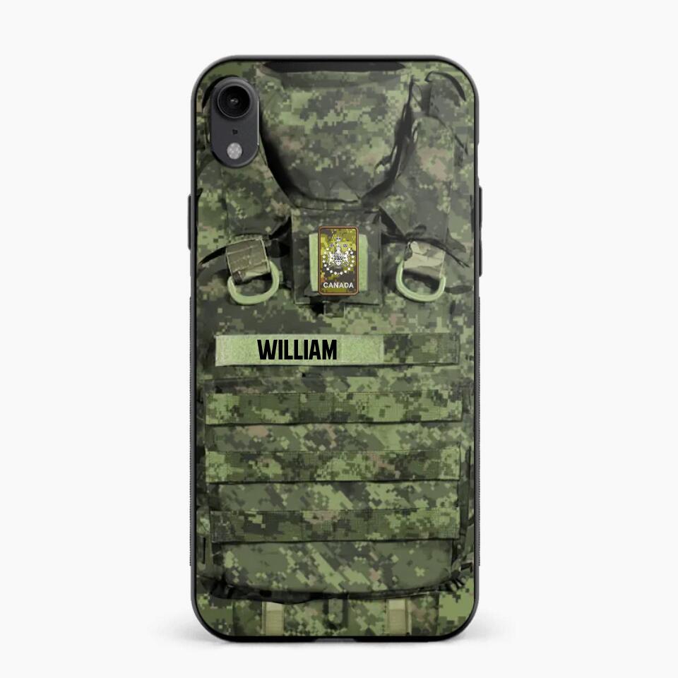 Personalized Canadian Veterans/Soldier Camo Phone Case Printed 22OCT-DT07