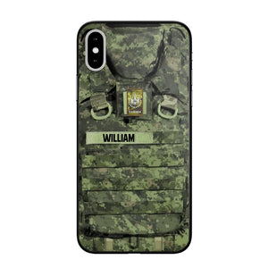 Personalized Canadian Veterans/Soldier Camo Phone Case Printed 22OCT-DT07