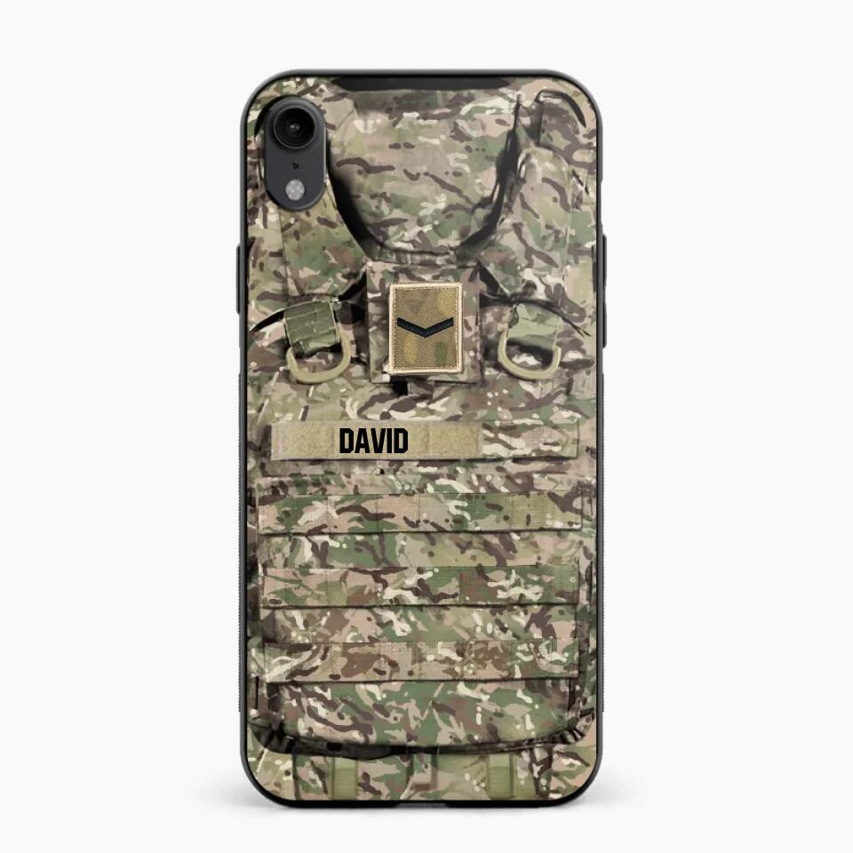 Personalized British Veterans/Soldier Camo Phone Case Printed 22OCT-DT07