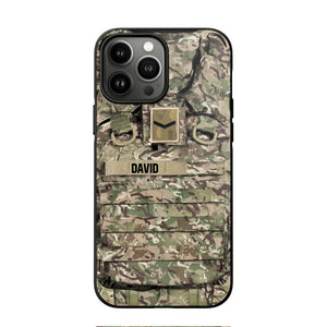 Personalized British Veterans/Soldier Camo Phone Case Printed 22OCT-DT07