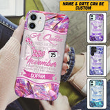 Personalized A Queen Was Born In November Sparkling Color Phone Case Printed 22OCT-HQ07