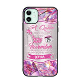 Personalized A Queen Was Born In November Sparkling Color Phone Case Printed 22OCT-HQ07