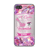 Personalized A Queen Was Born In November Sparkling Color Phone Case Printed 22OCT-HQ07