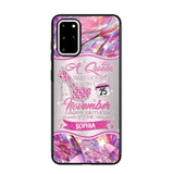 Personalized A Queen Was Born In November Sparkling Color Phone Case Printed 22OCT-HQ07