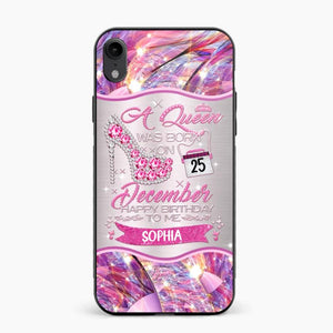 Personalized A Queen Was Born In December Sparkling Color Phone Case Printed 22OCT-HQ07